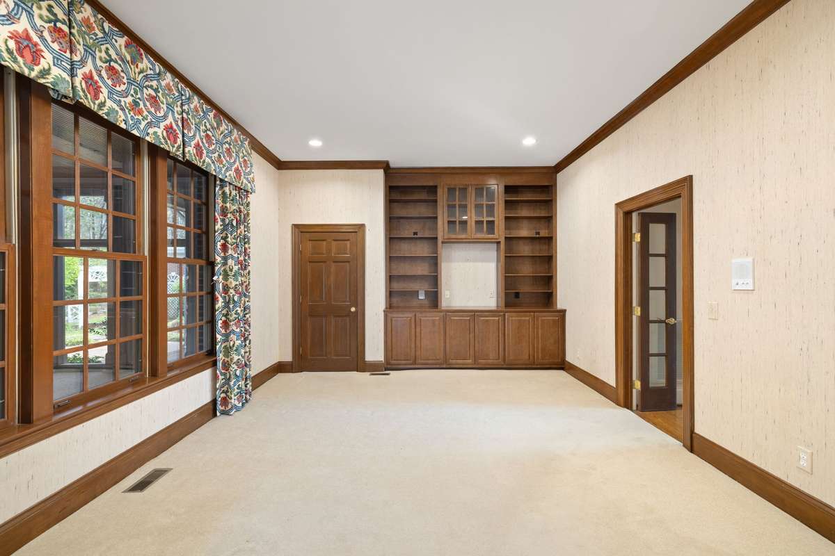 Study or home office with built-ins