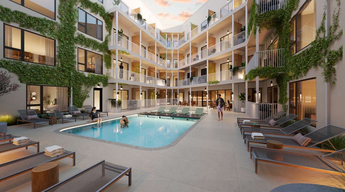 Resort-style pool and courtyard designed for everyday enjoyment as well as hosting friends and guests