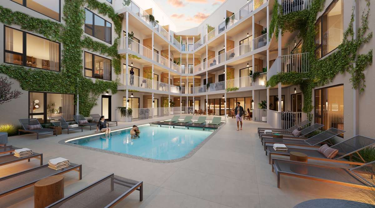 Resort-style pool and courtyard designed for everyday enjoyment as well as hosting friends and guests