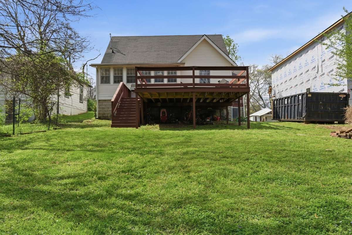Beautiful flat green backyard