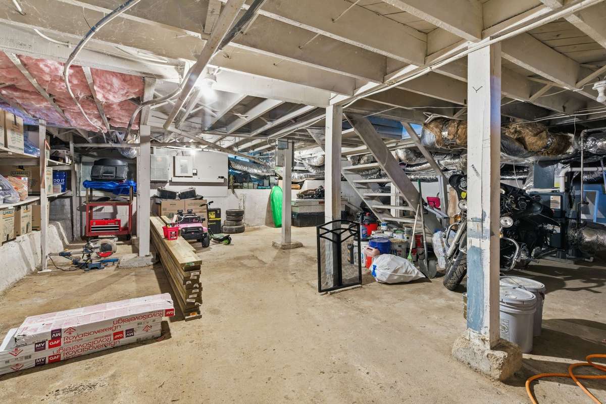 Unfinished basement. Not photographed: storm shelter