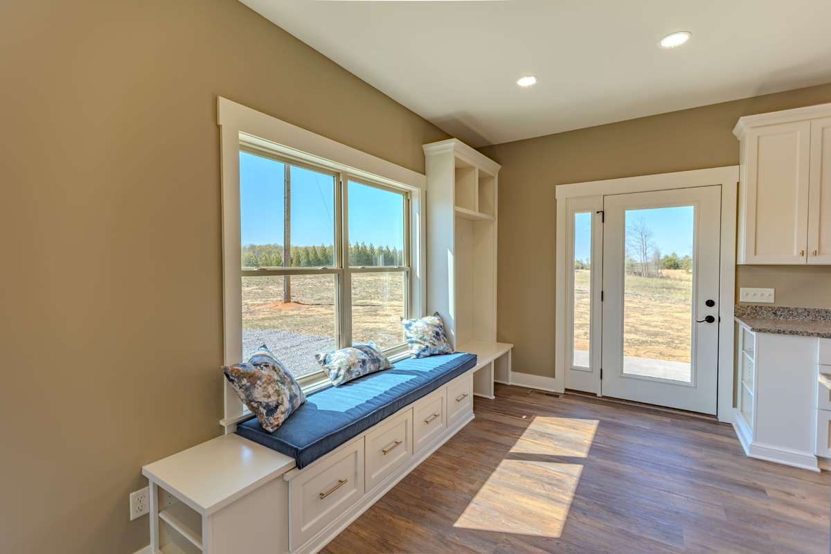 Lovely window seat or banquette dining with plenty of extra storage.