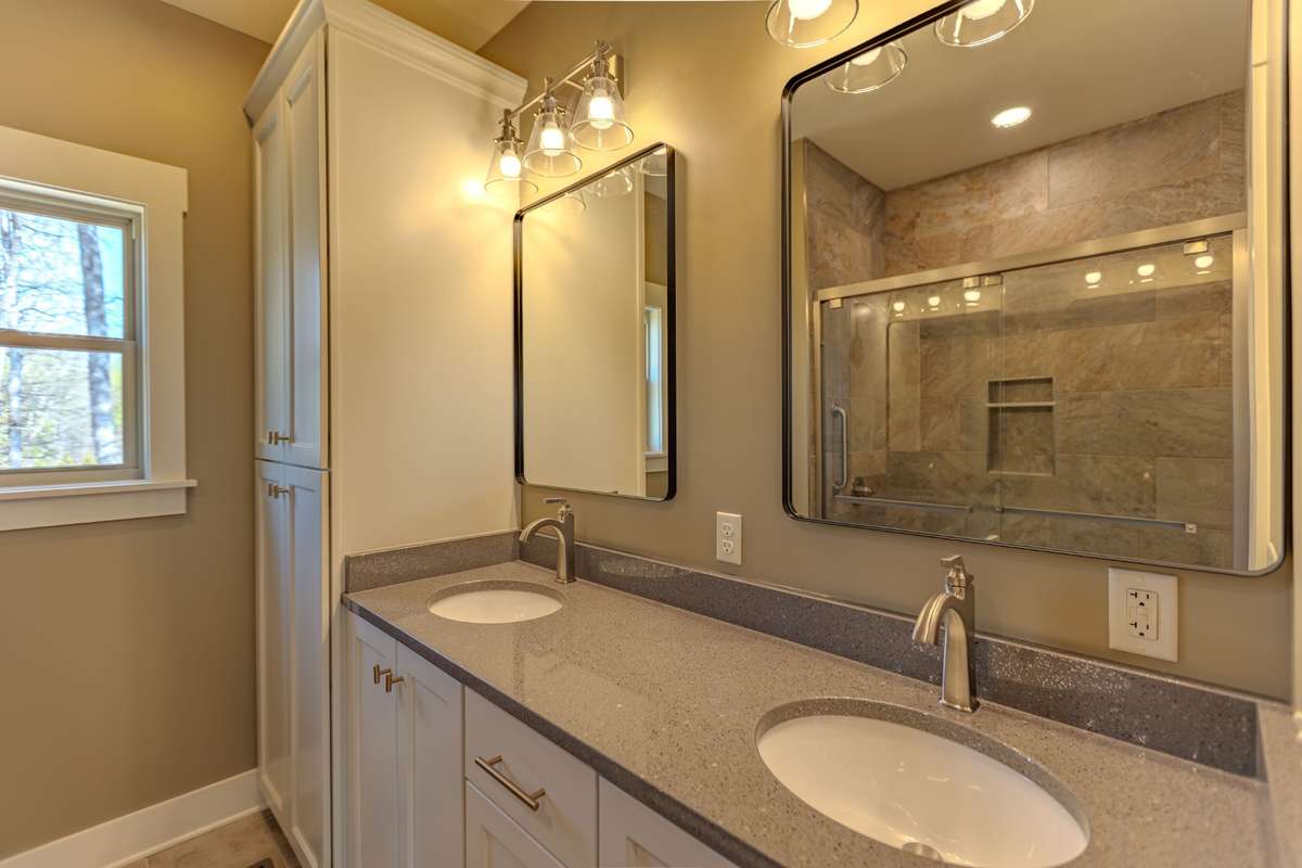 Double Vanity and walk-in shower in Primary Bath.