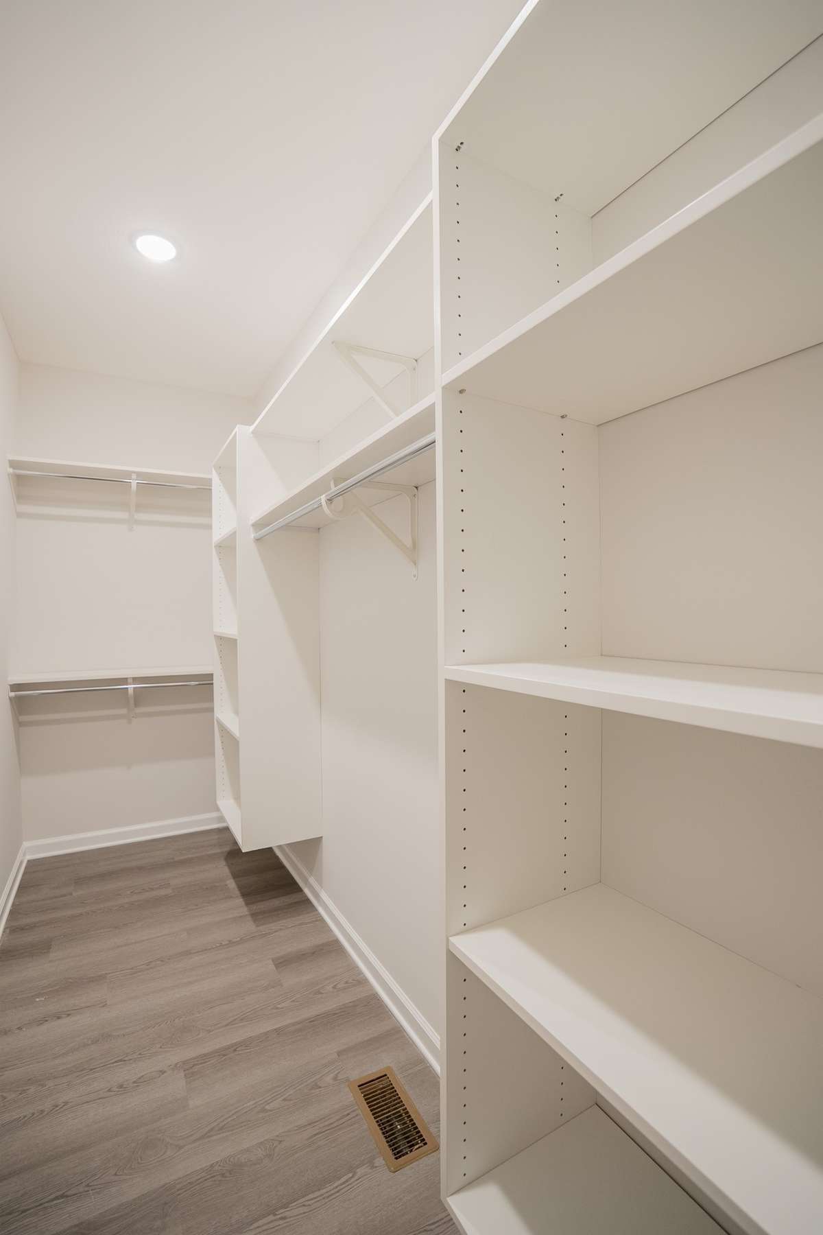 Another View of the Walk-in Closet! More Shelving and Another Shoe Rack!!
