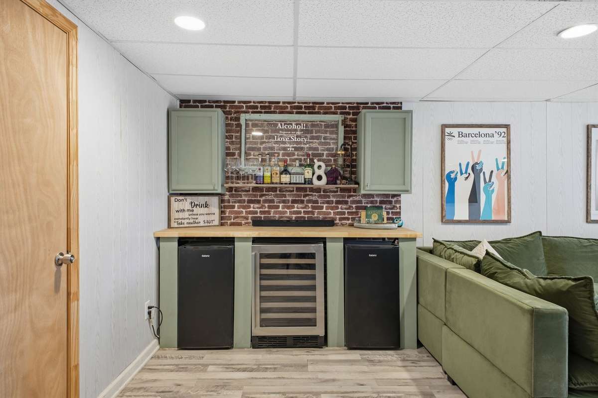 Mini bar is perfect for entertaining