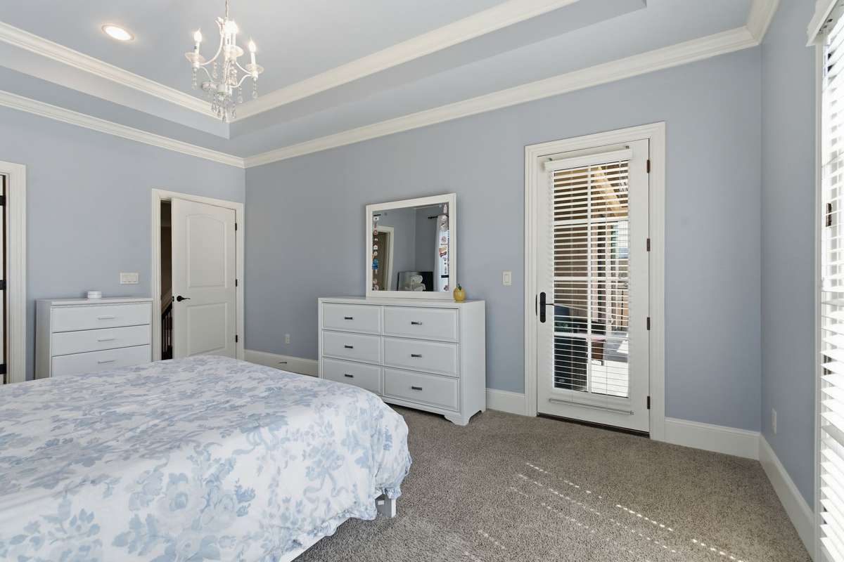 The door leads to the shared balcony.