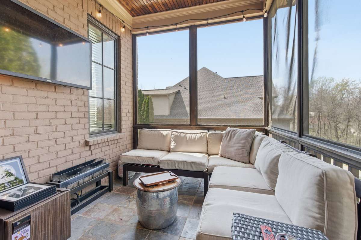 Screened in patio from the kitchen and living room area.