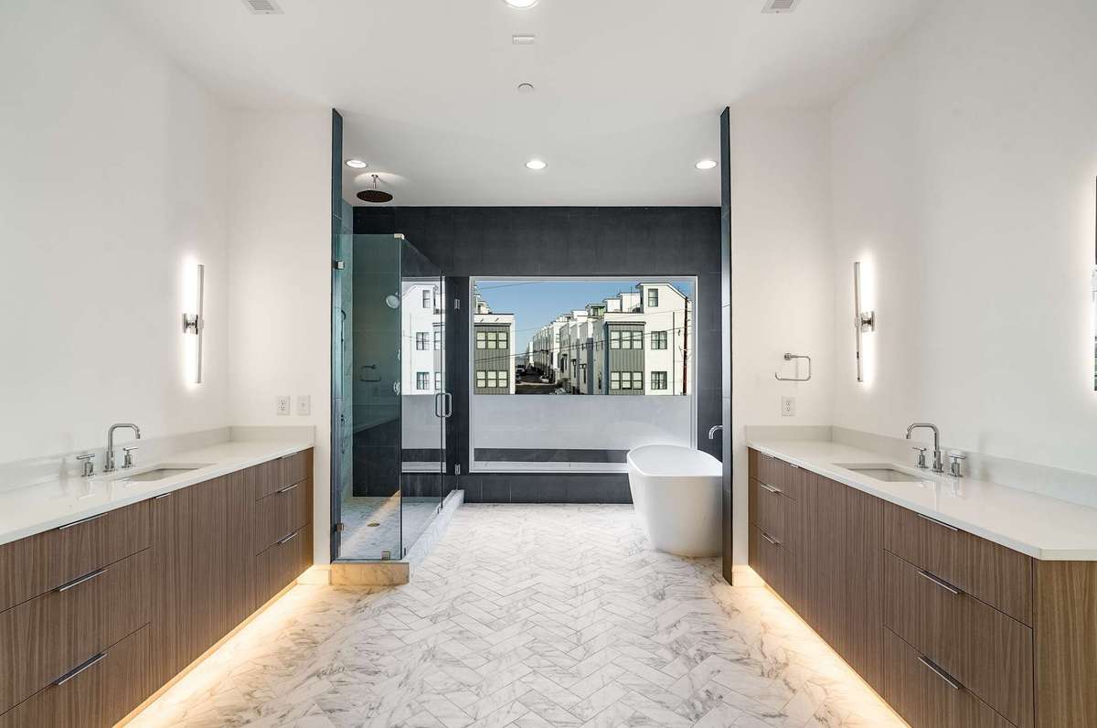 Views and privacy wall beyond, mirrors to be selected