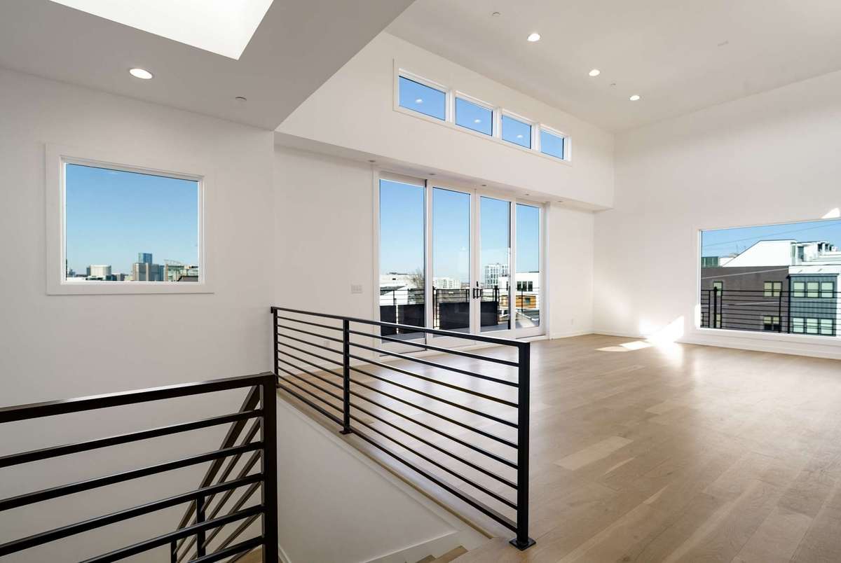 12ft ceilings give the space amazing volume!