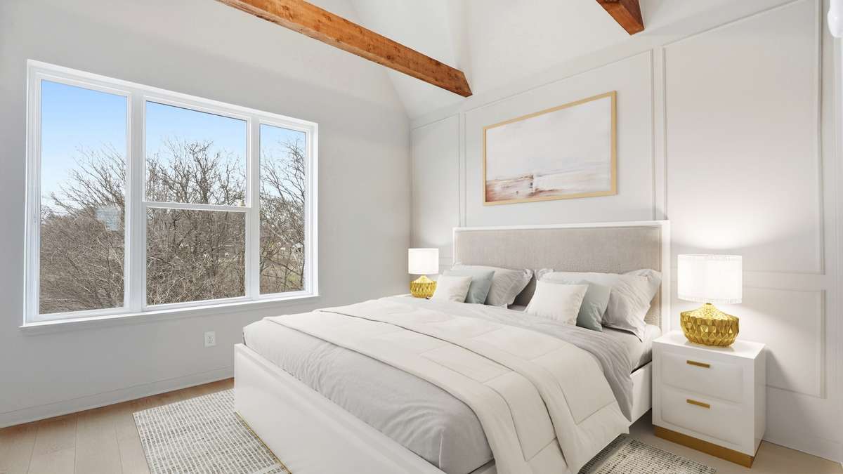 Guest Bedroom upstairs - virtually staged