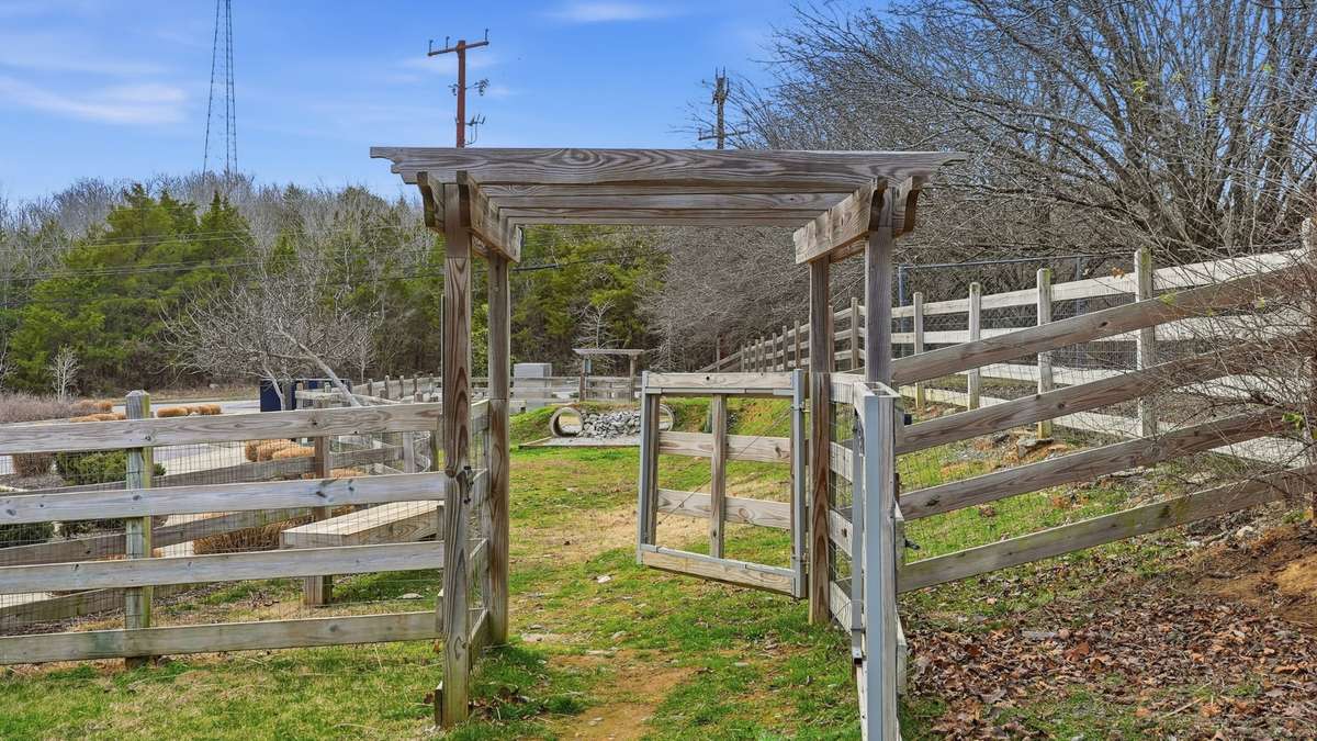 Fenced in community dog park