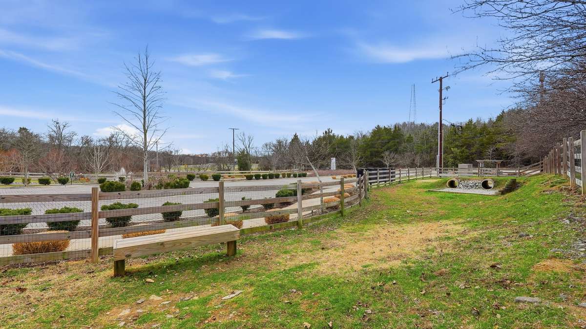 Fenced in community dog park