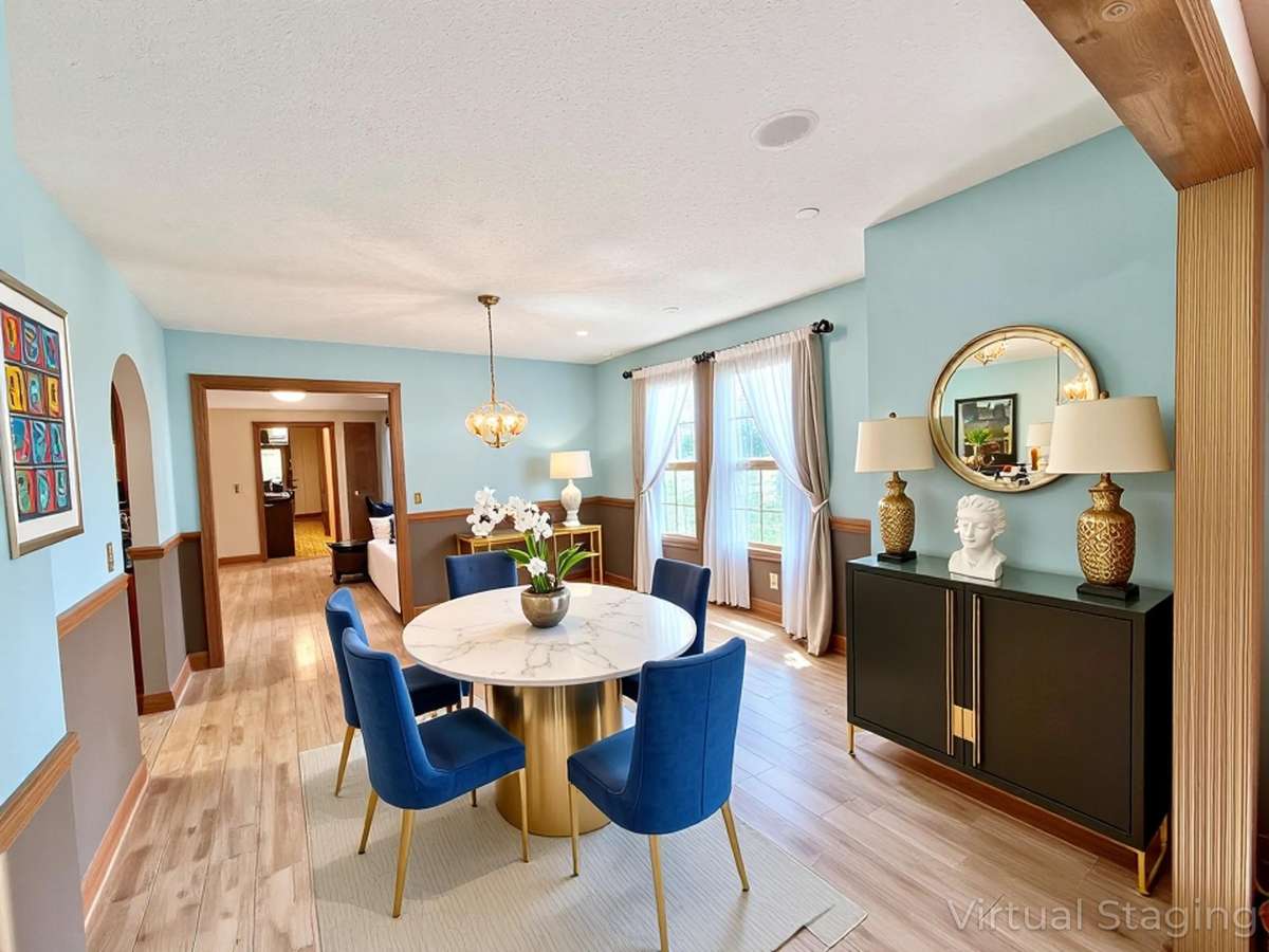 Virtually Staged Photo for Inspiration Only and to Showcase How Space Can Be Used and Furnished.