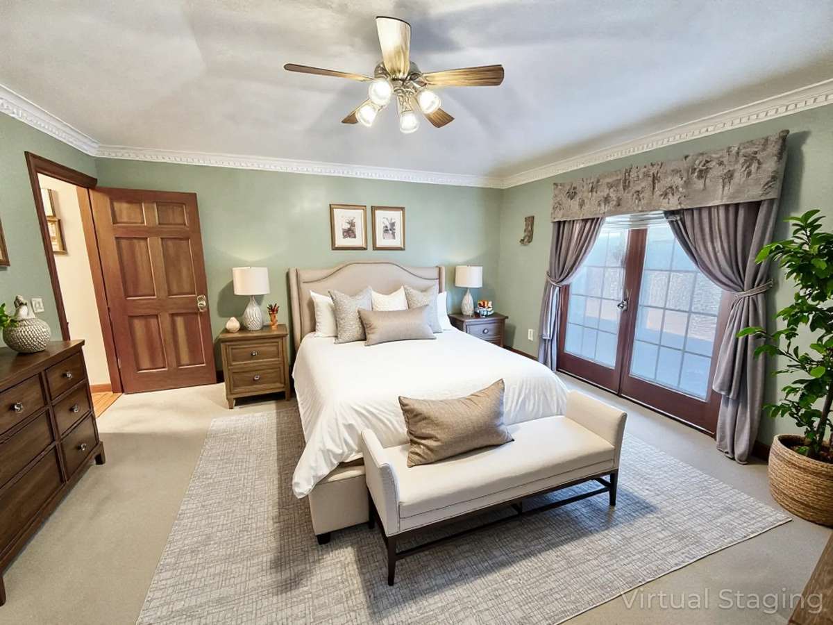 Virtually staged photo for inspiration only and to showcase how space can be used and furnished.