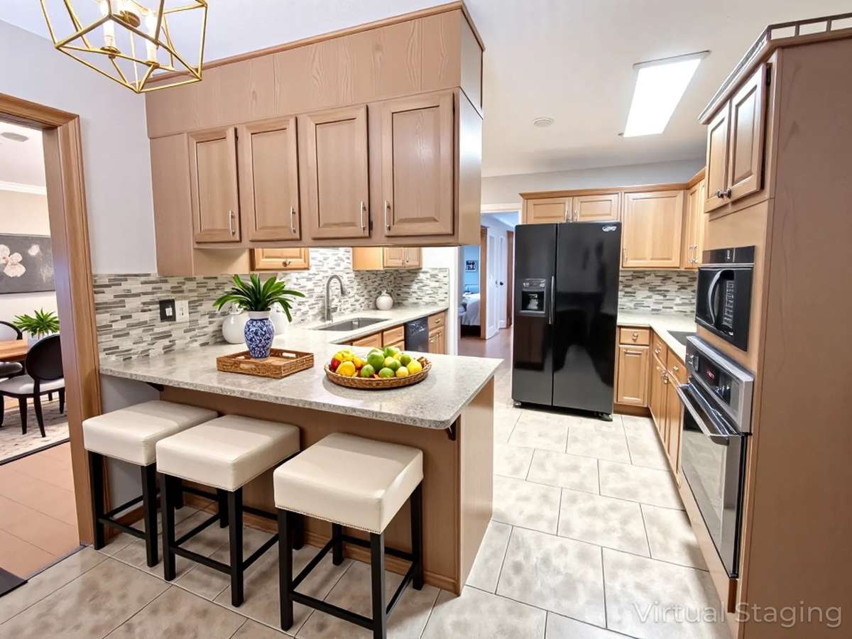 Virtually Staged Photo for Inspiration Only and to Showcase How Space Can Be Used and Furnished.