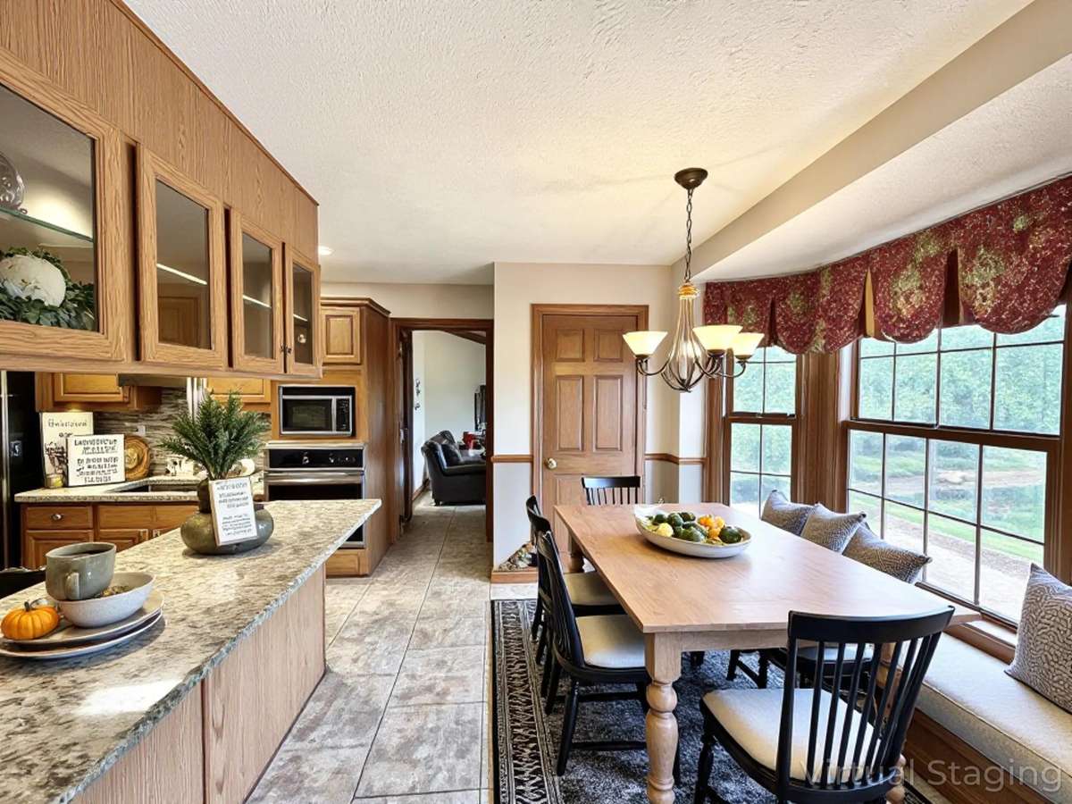 Virtually Staged Photo for Inspiration Only and to Showcase How Space Can Be Used and Furnished.