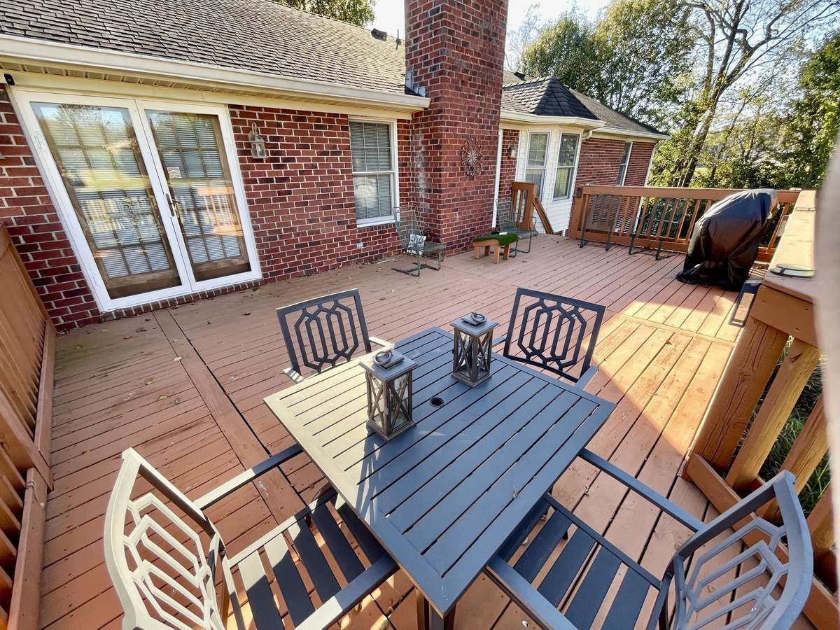 Entertain effortlessly on your large back deck, perfect for gatherings with family and friends.