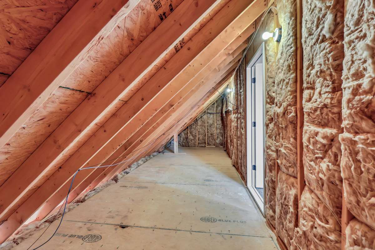 This is just one side of the roomy attic storage area.