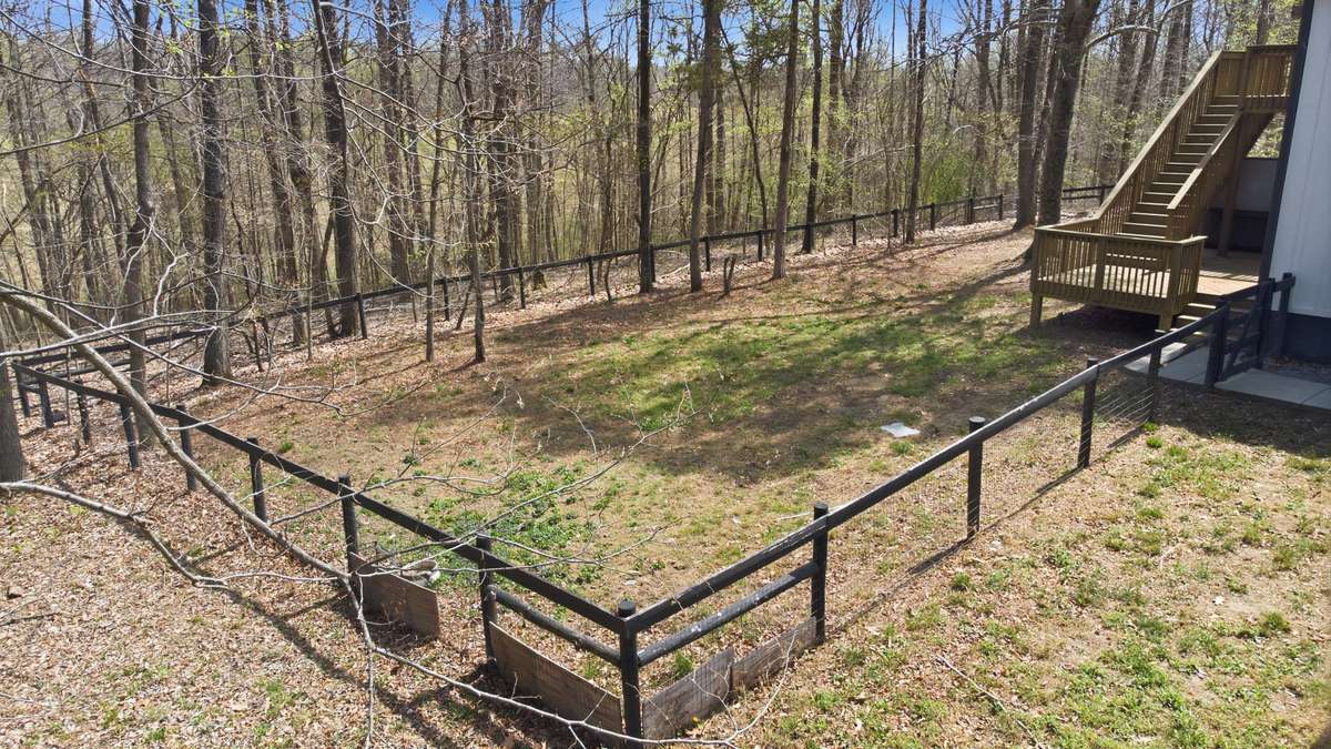 Partially Fenced In Back Yard