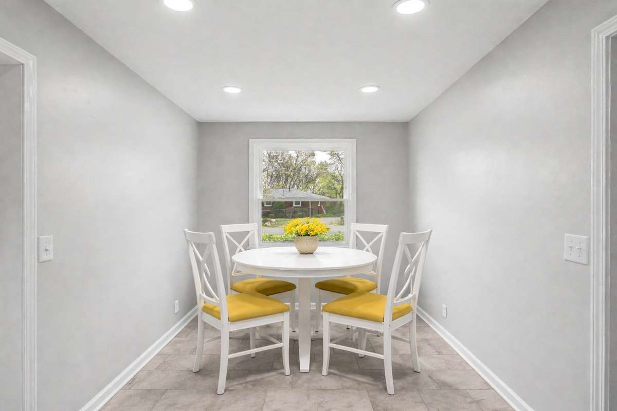 There is plenty of room for a nice table and chairs in the kitchen