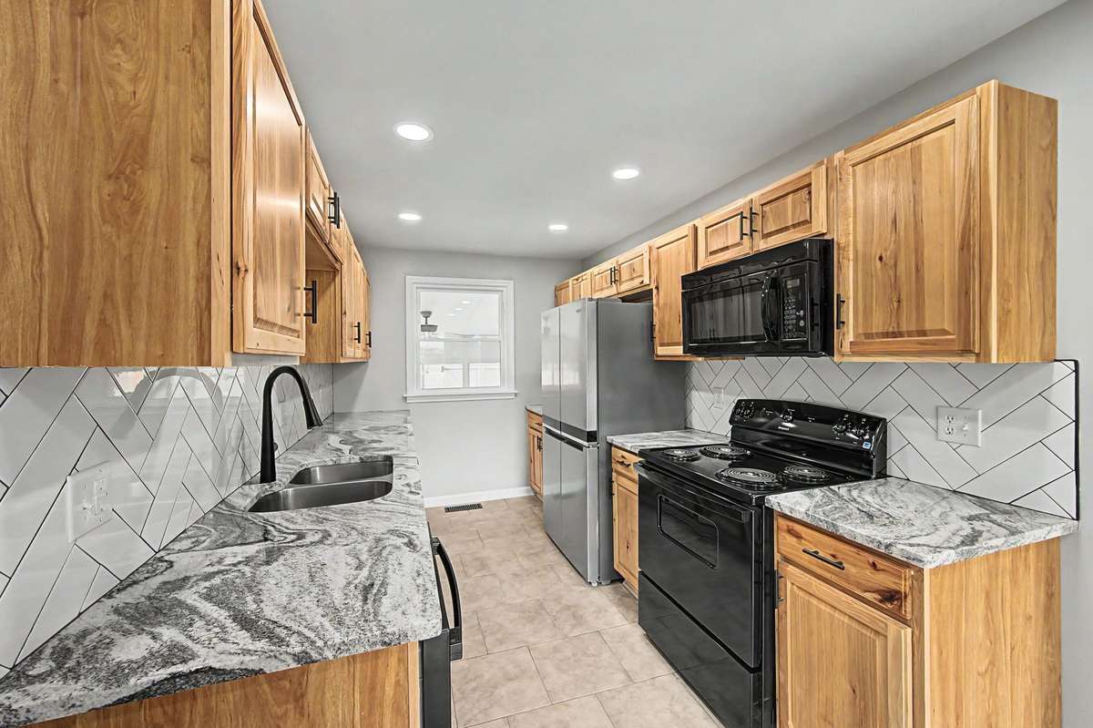 All the appliances and the sink and faucet are new.