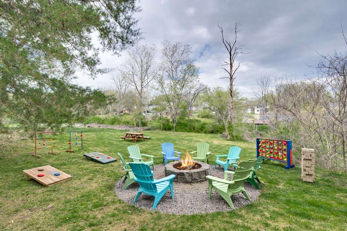 This backyard is perfect for all kinds of fun.