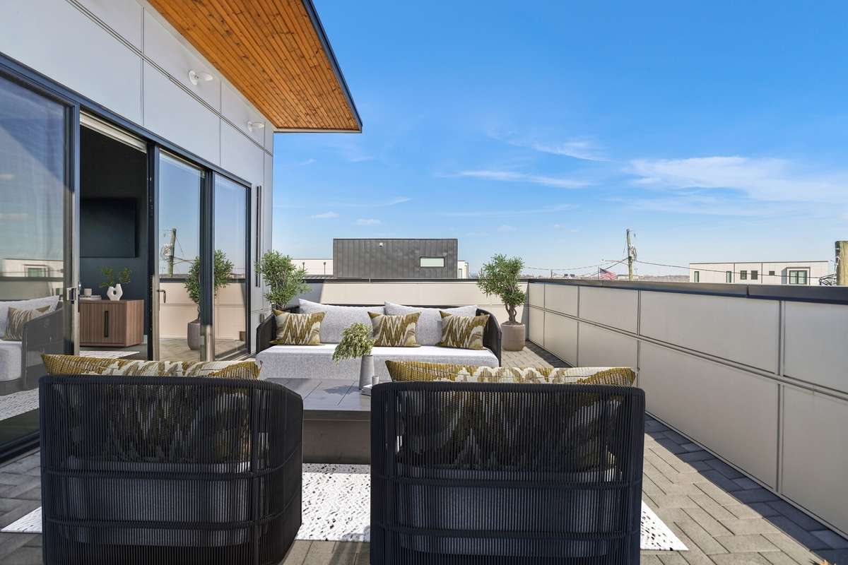 View of downtown from front roof top balcony.