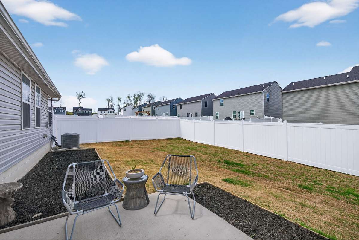 Nice fenced in area with great space for gardening