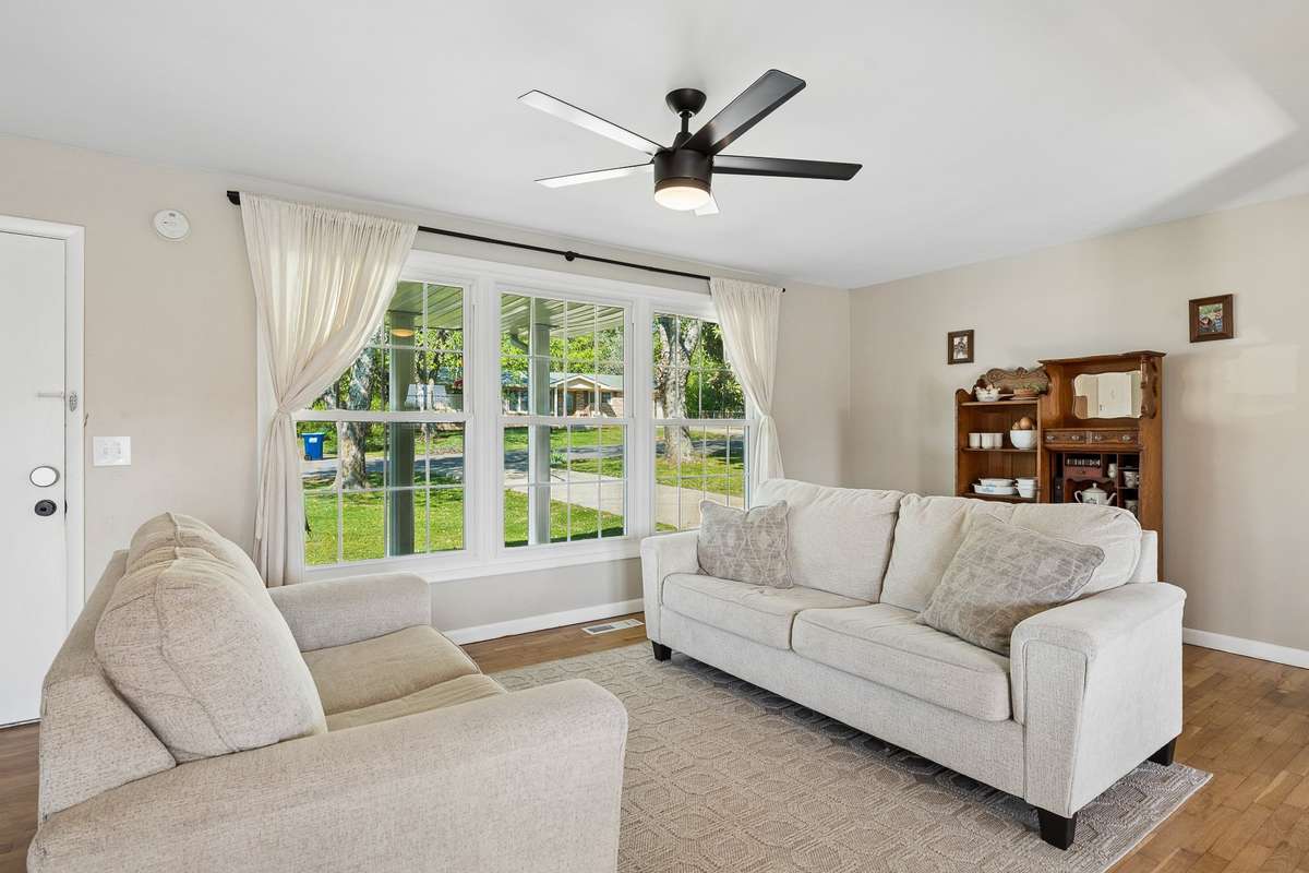 Extra large windows let in natural light