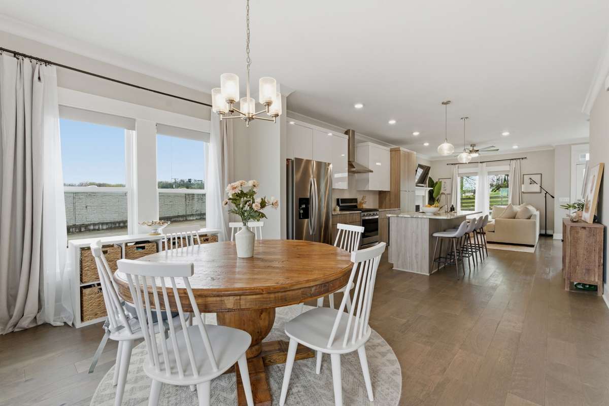 The open floor plan is great for entertaining or just relaxing at home together!