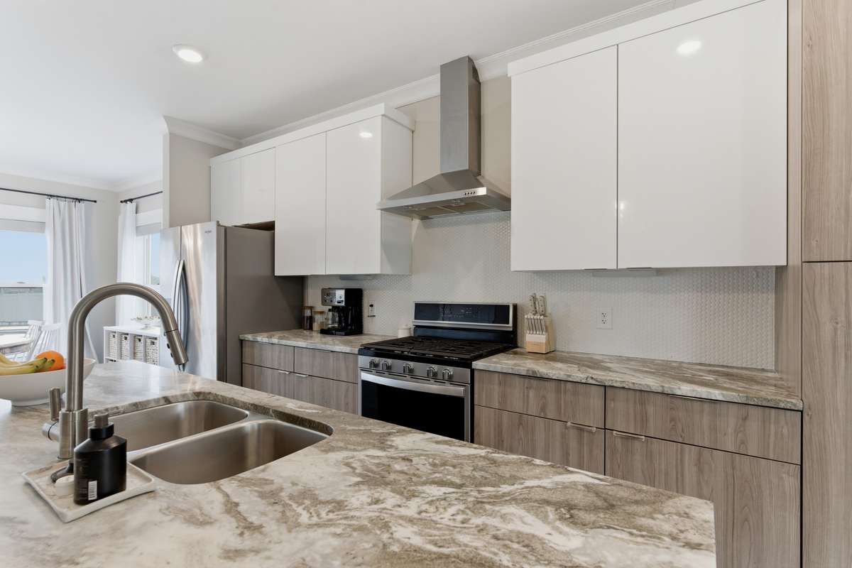 The granite countertops are as beautiful as they are practical!