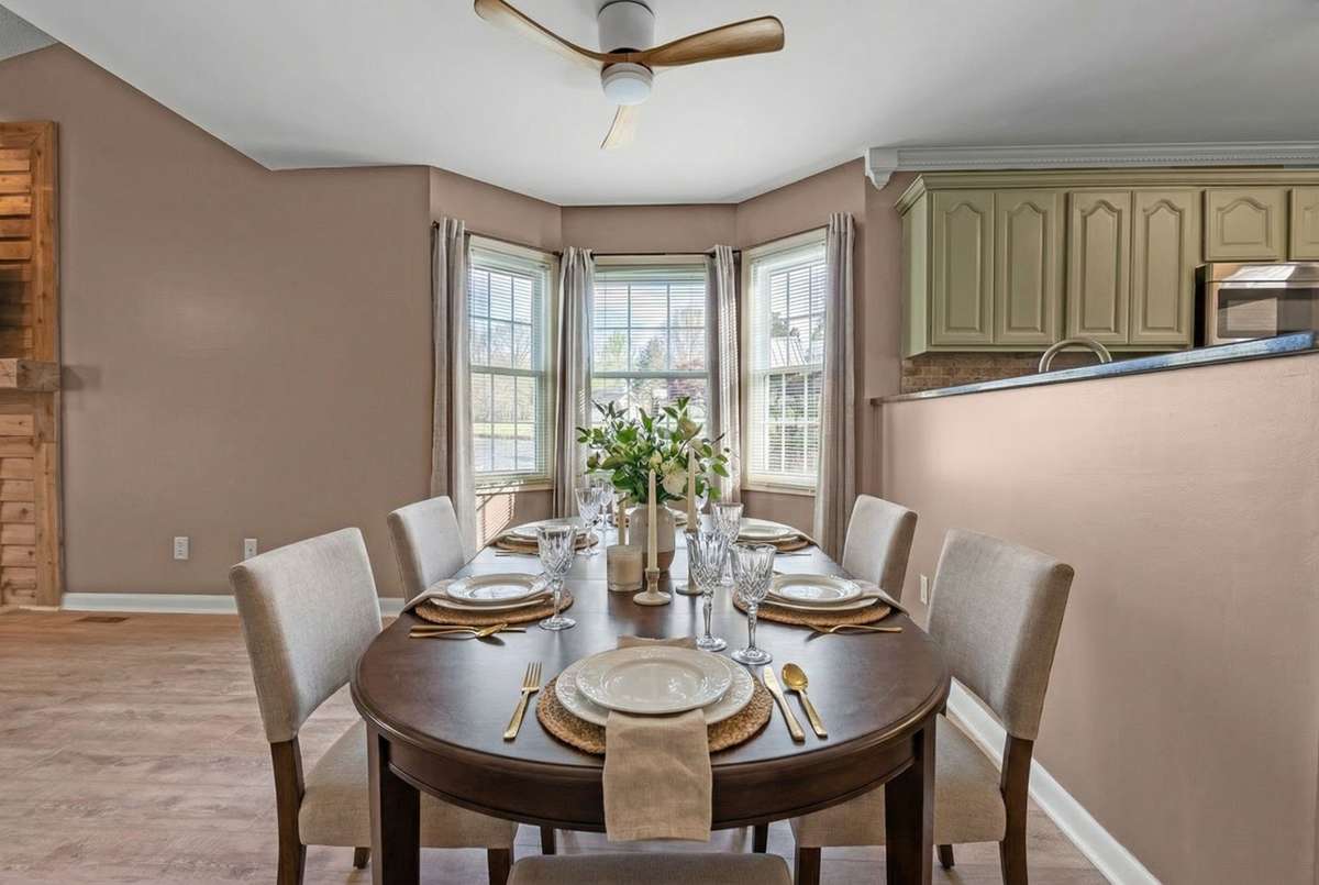 One of two dining areas with a bay window that lets the light flow in! 645 Wildwood Trace, Winchester, TN 37398