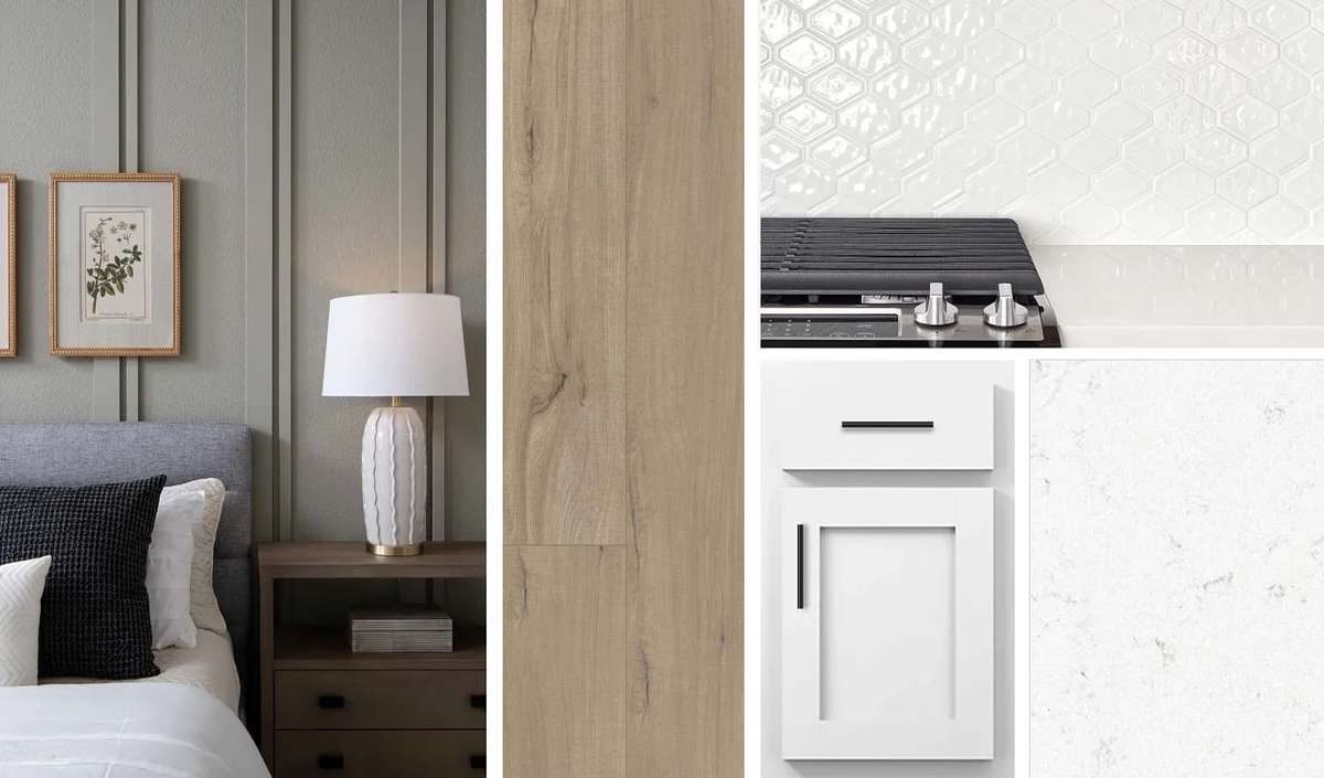 Interior Design Finishes: AW Collection® Harmony - Warm Farmhouse. Options may vary.