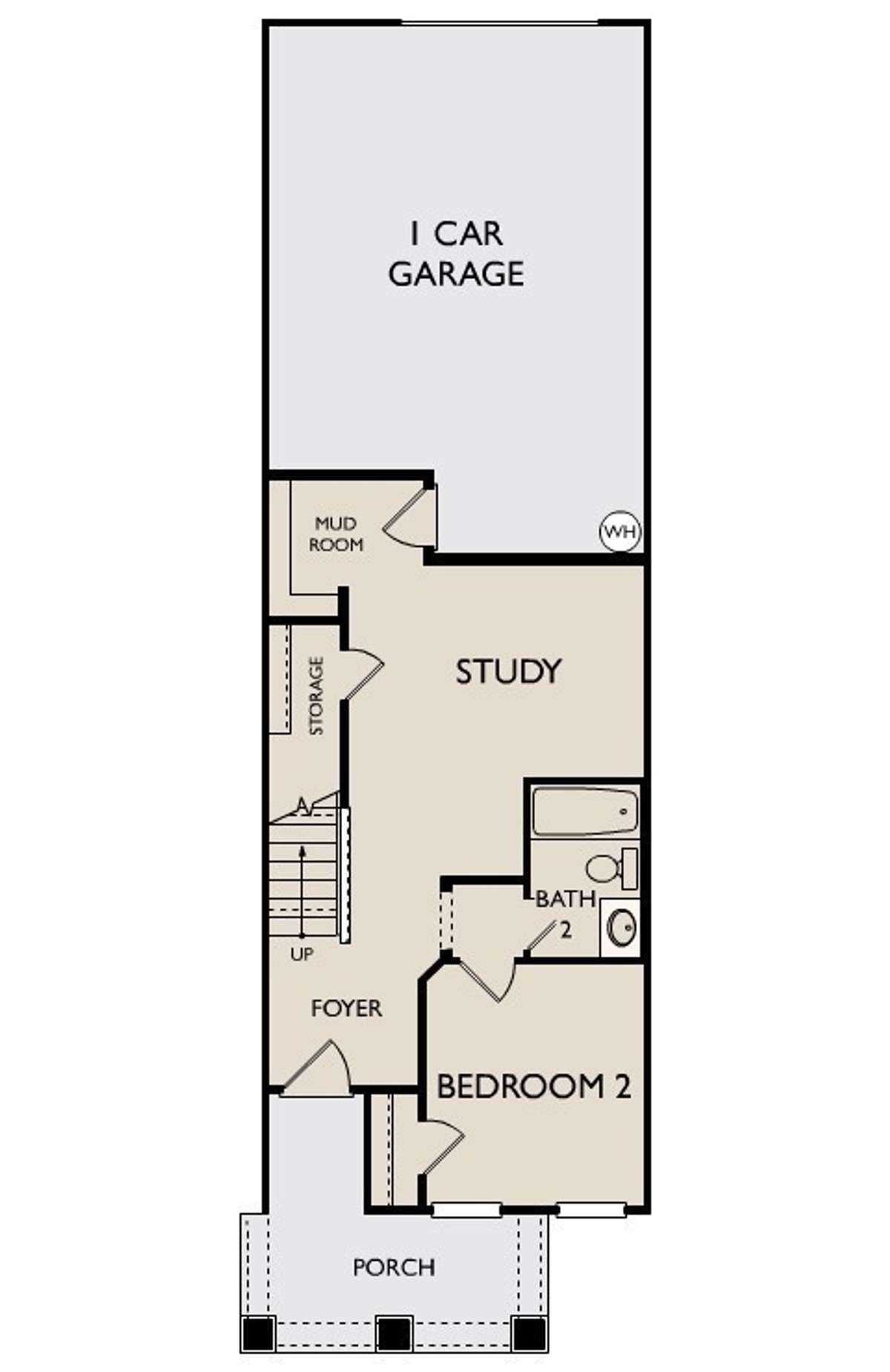 The 1st floor features a guest bedroom with full bath along with a versatile flex space ideal for an office or craft room. An oversized 1-car garage with extra storage and a dedicated driveway parking spot are included as well.