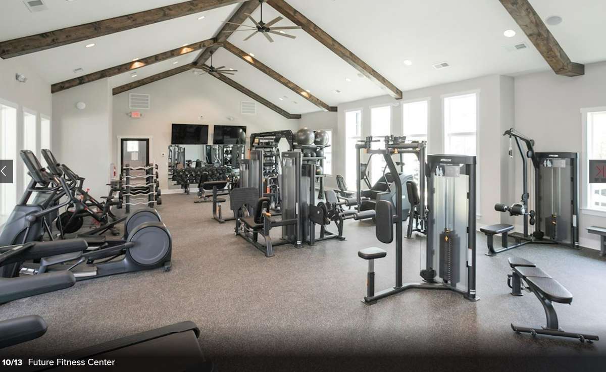 Great example of the work out room expected in the amenity center. Photos are of another Camden. Color and options may vary!