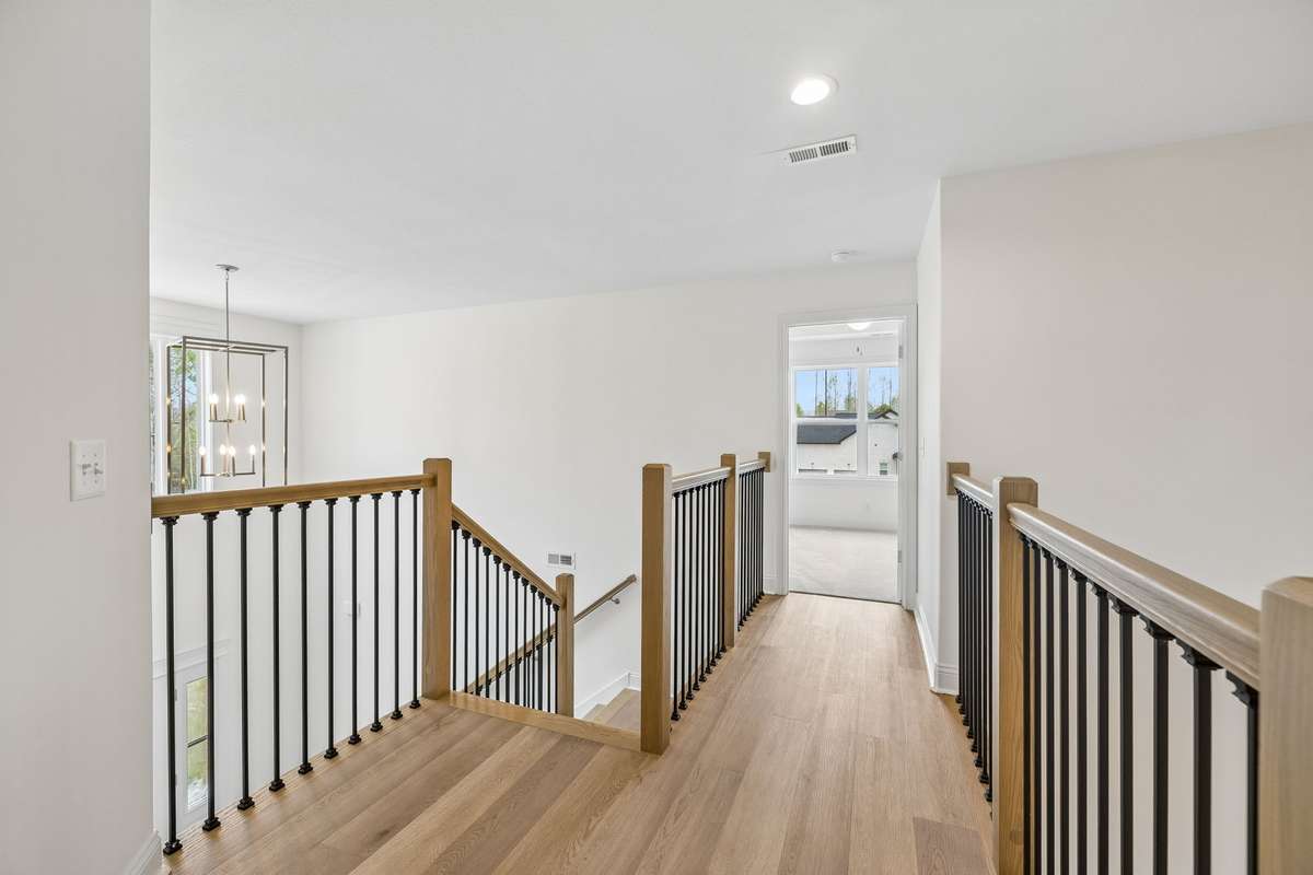 Hallway overlooks main floor