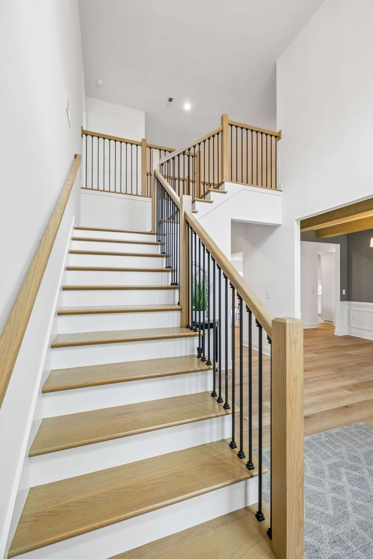 Stairs leading to second level of home