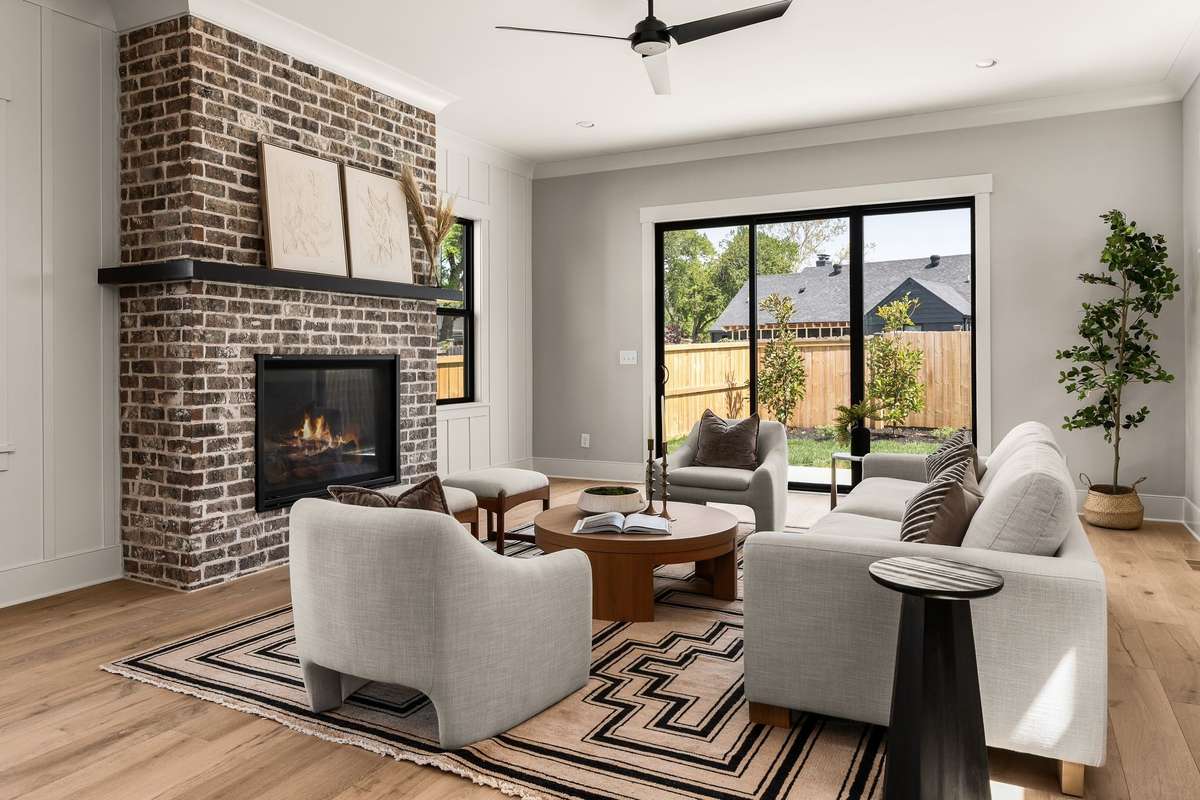 Living room seamlessly flows to the outdoor space