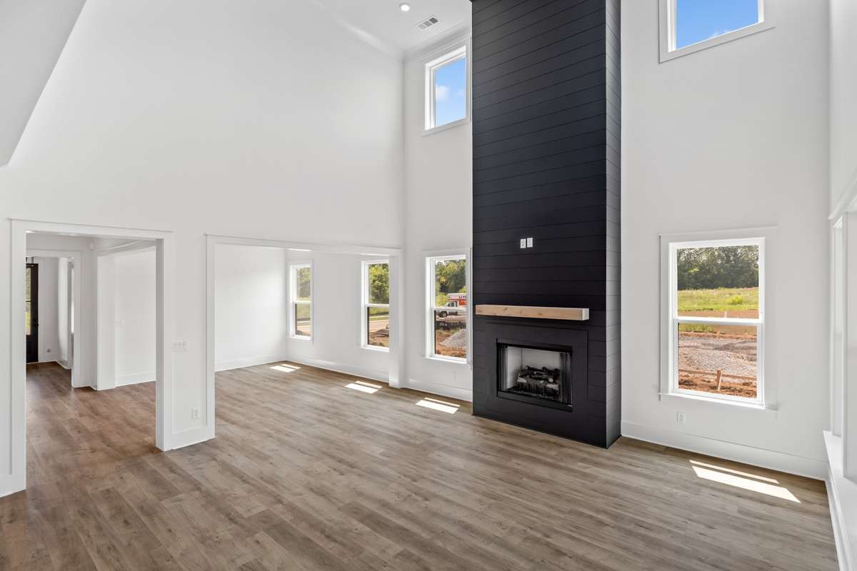 Photo from another Lancaster. In the actual home for sale, picture this fireplace all done in stone