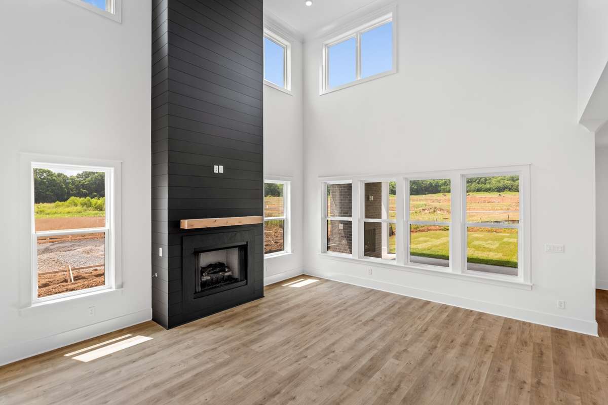 Photo from another Lancaster. In the actual home for sale, picture this fireplace all done in stone