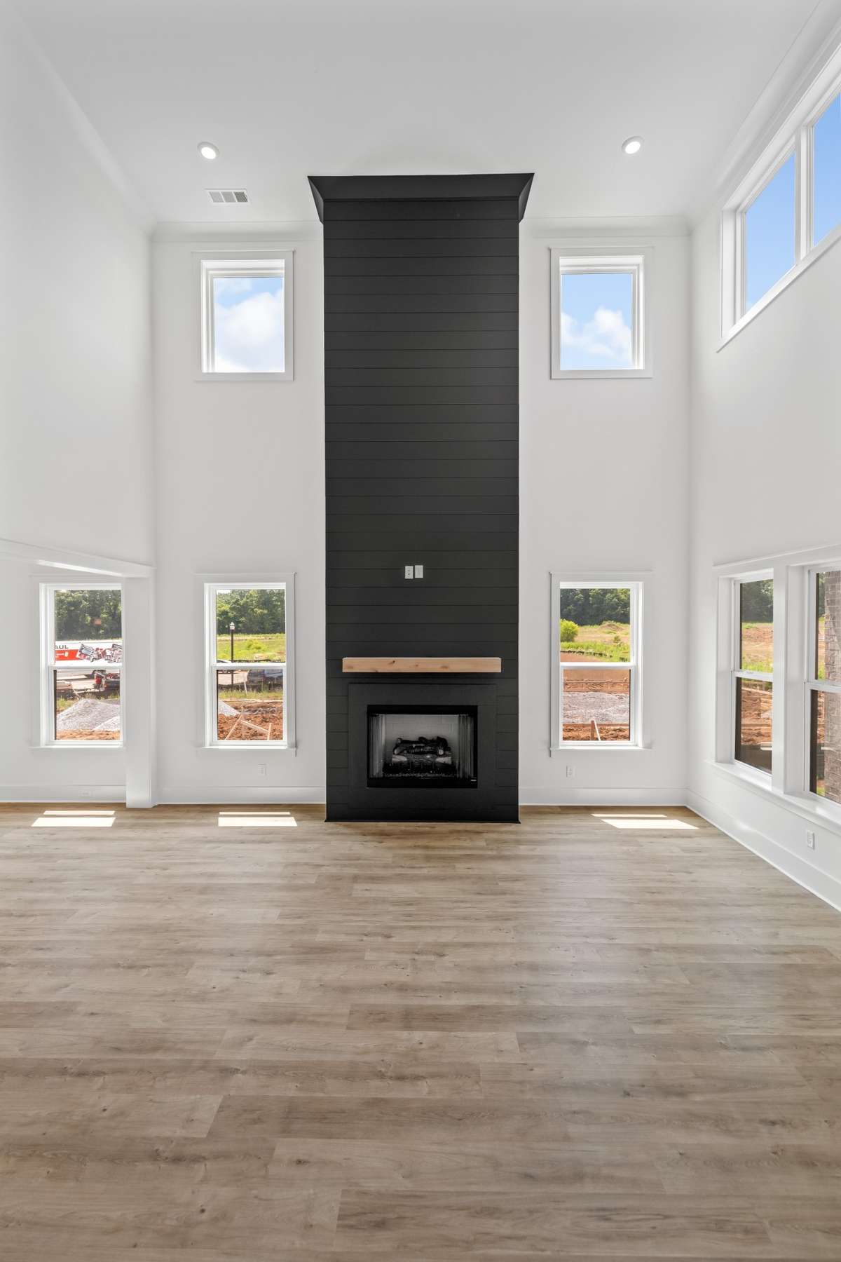 Photo from another Lancaster. In the actual home for sale, picture this fireplace all done in stone