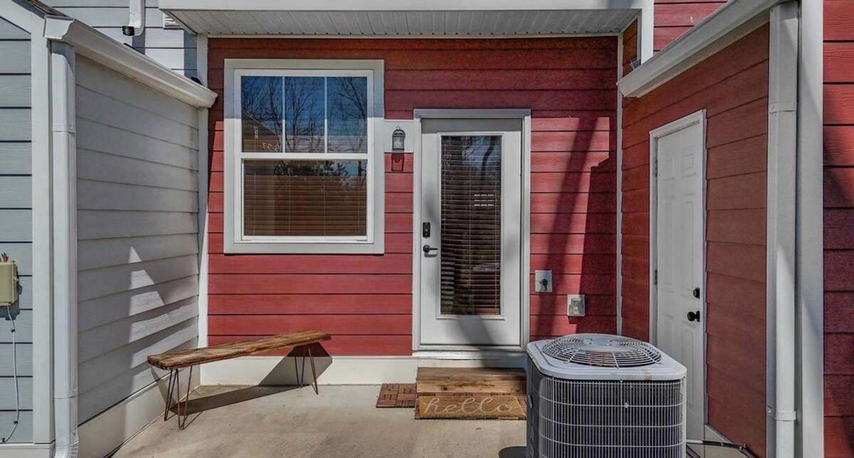 Patio with outside storage