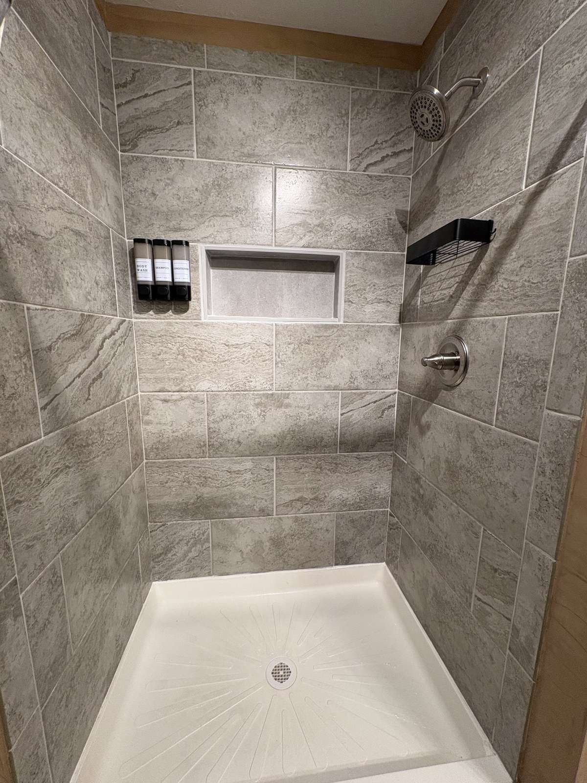 Tiled shower