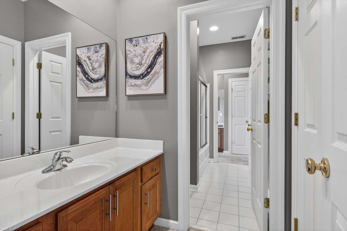 This is the other vanity area of the Jack and Jill style bathroom.
