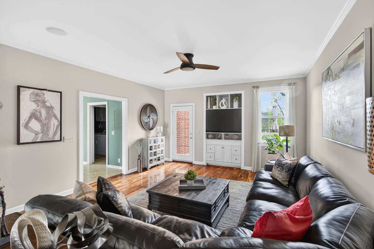 Open to the kitchen and access to the back deck makes this a great spot to entertain.