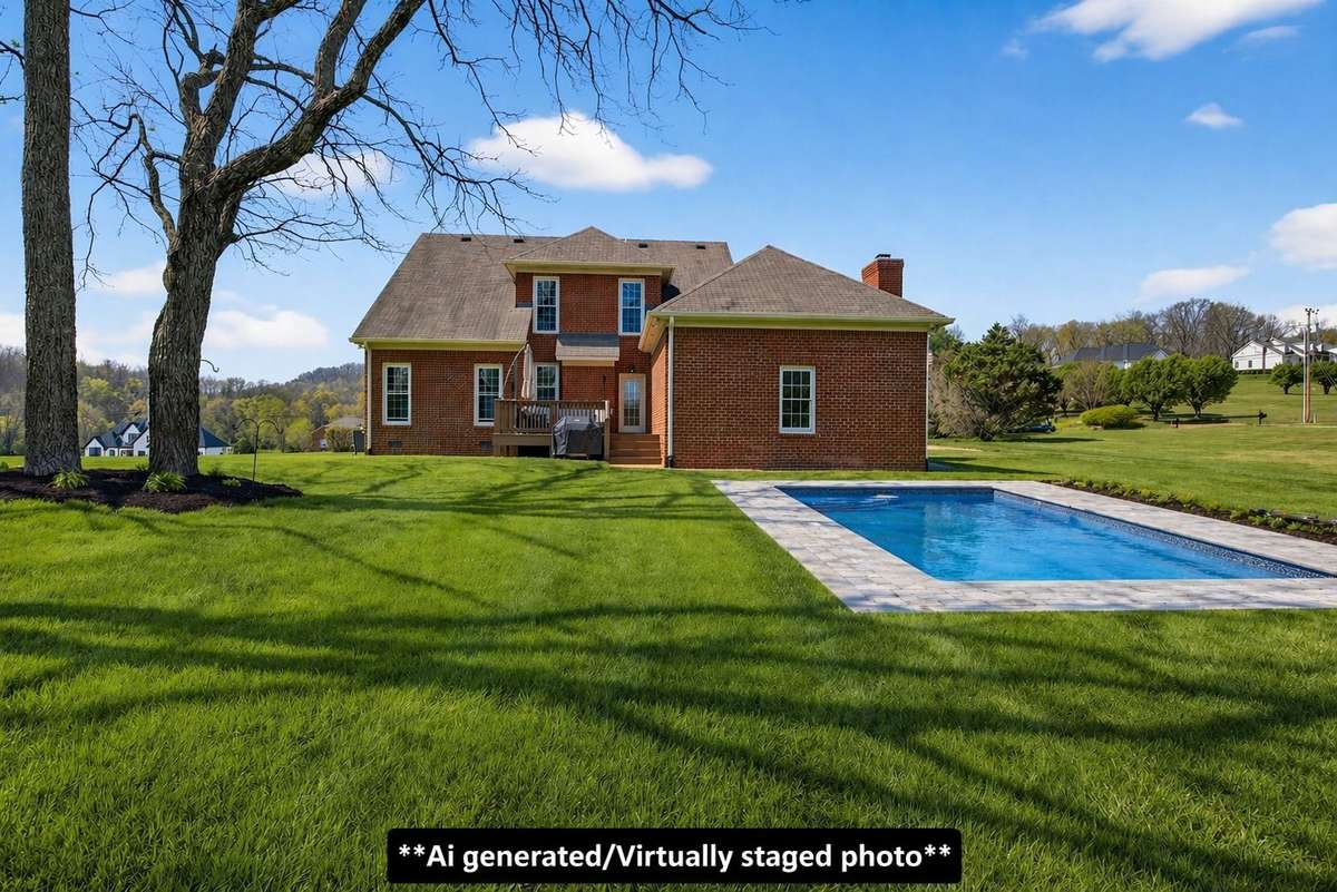 Plenty of space for a pool and extras! **Ai generated/Virtually Staged photo of the pool**