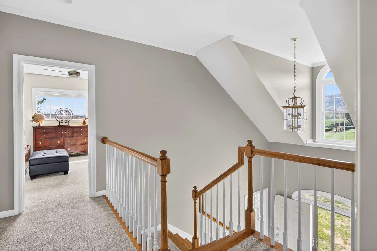 The upstairs landing area.
