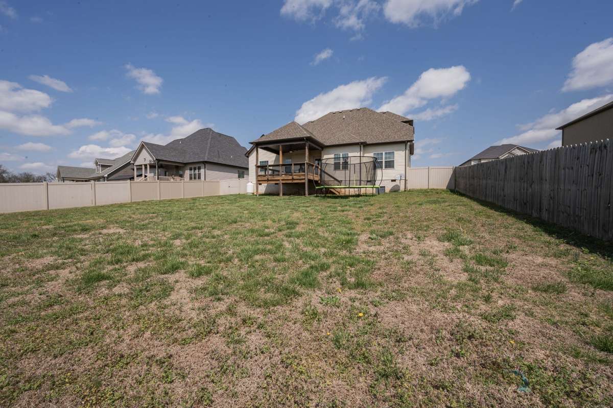 Plenty of level yard space for activities or just enjoying the outdoors, all contained within the privacy fencing.