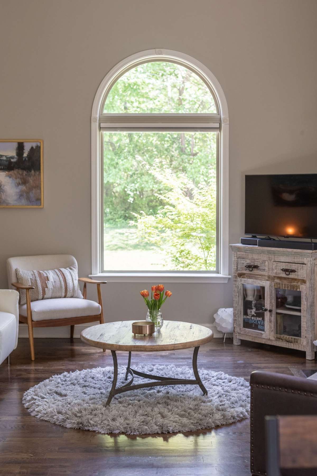 Gorgeous picture window over looking your peaceful wooded views while bringing in all the natural light.