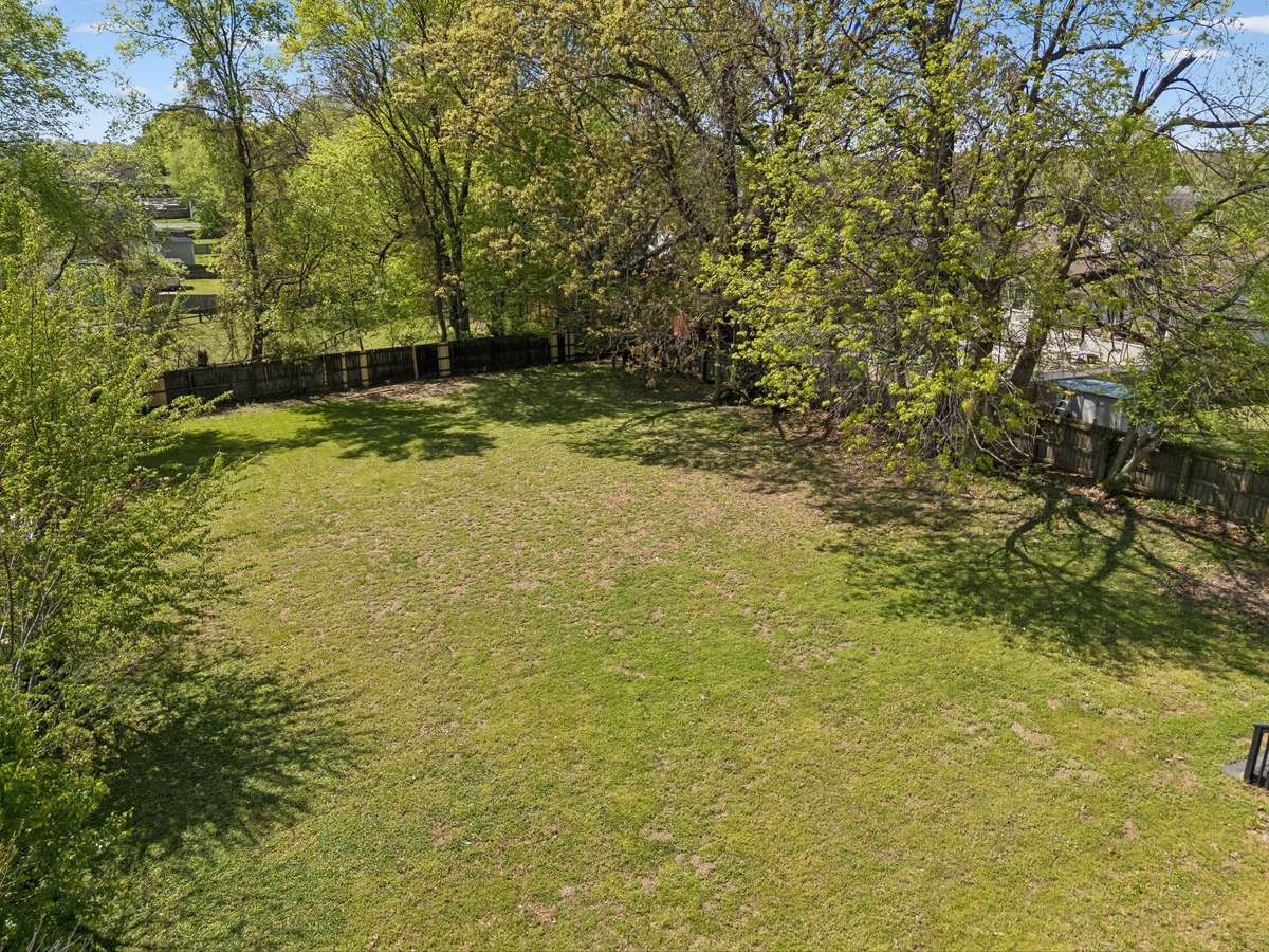 Drone view for big backyard